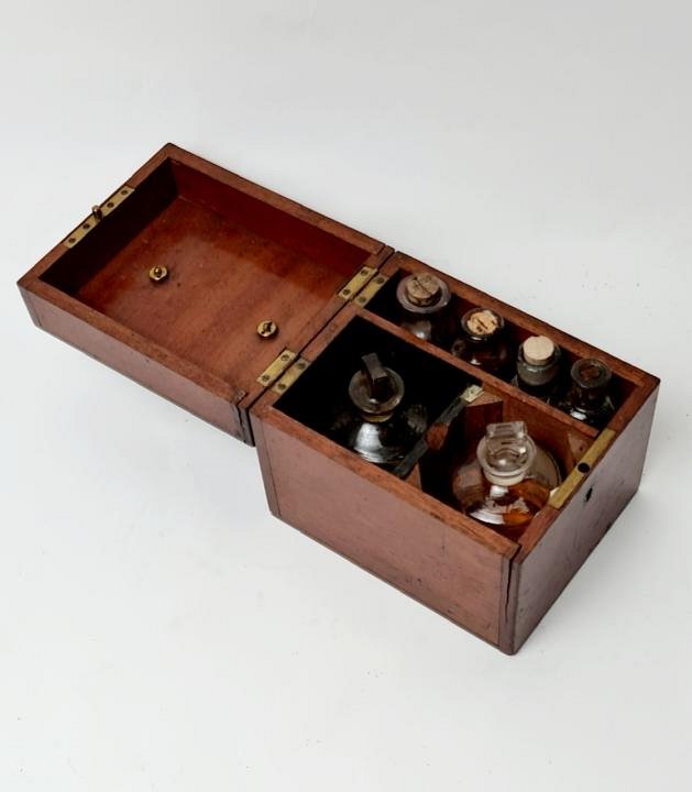 Mahogany Medicine Case