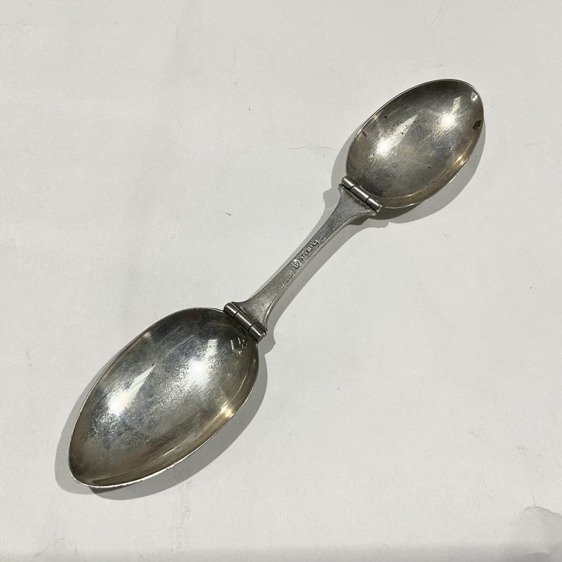 Folding Silver Medicine Spoon