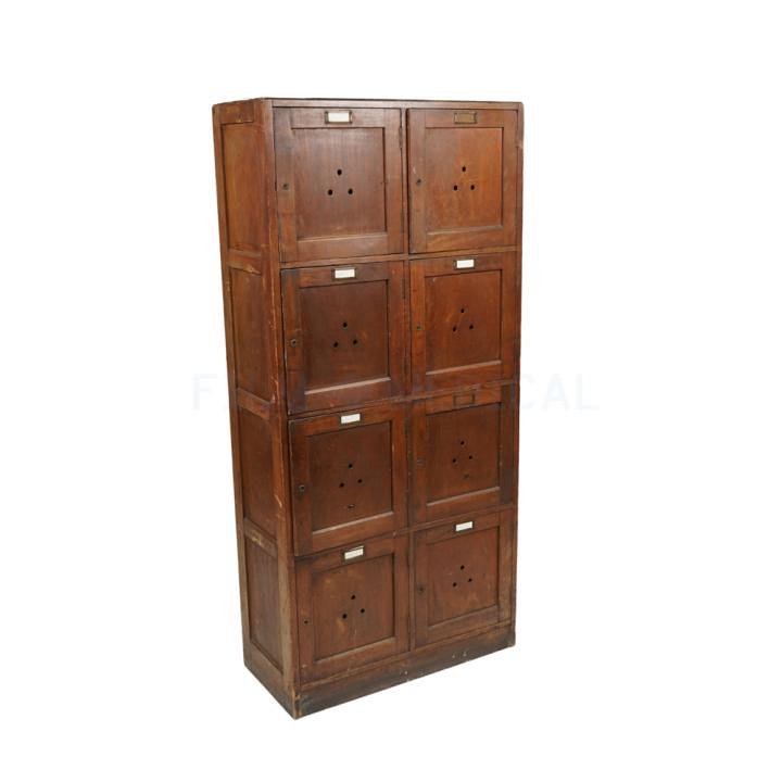 Vintage Wooden Locker Unit