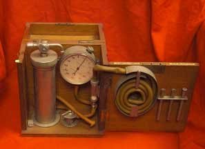 Antique Medical Pump With Pressure Gauge