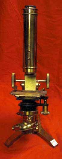 Antique Victorian Brass Microscope