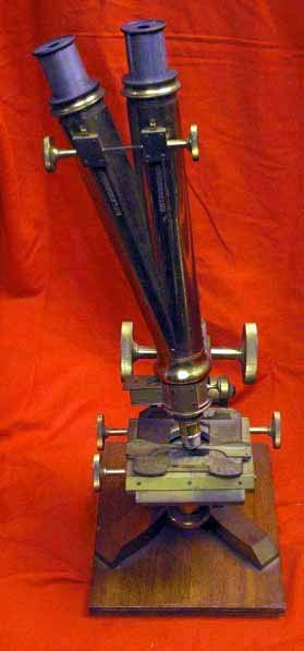 Large Antique Victorian Grand Binocular Microscope