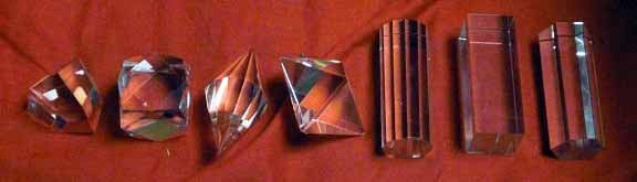 Antique Glass Crystal Models Representing The Geometrical Properties Of Gems 