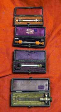 Antique Pocket Cased Medical Injection Syringes