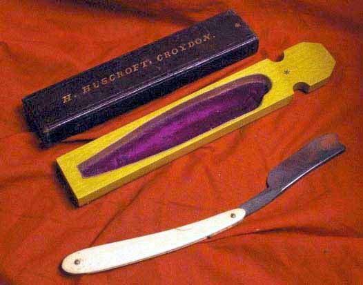 Vintage Cutthroat Razor In Case With Hone