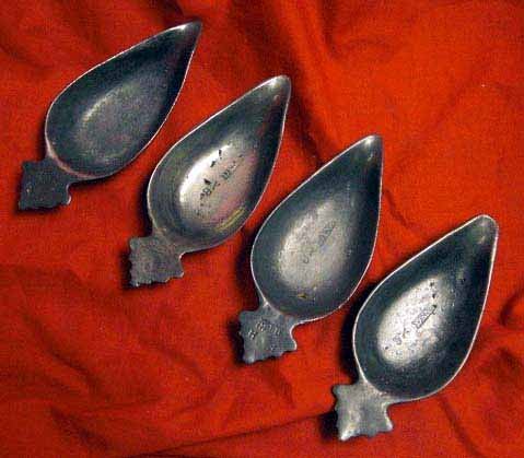 Antique Pewter Pap Boats