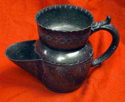 Antique Pewter Shaving Mug