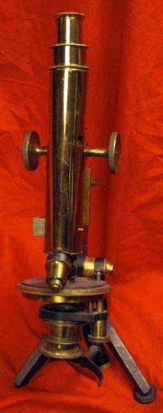 Large Antique Brass Microscope