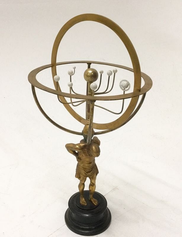 Desktop orrery on stand.