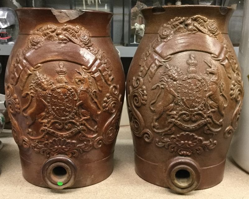 Pair of naval rum kegs