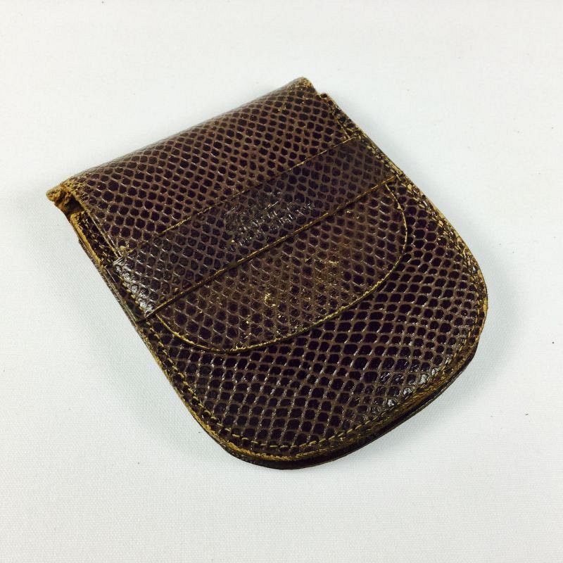 Snakeskin leather pouch