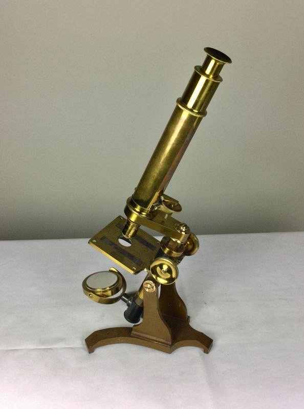 Brass compound microscope