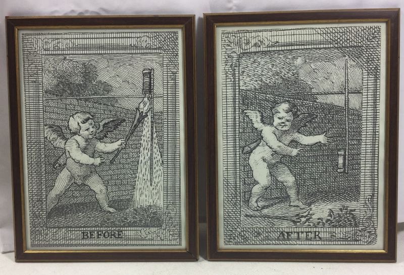 Pair of etchings