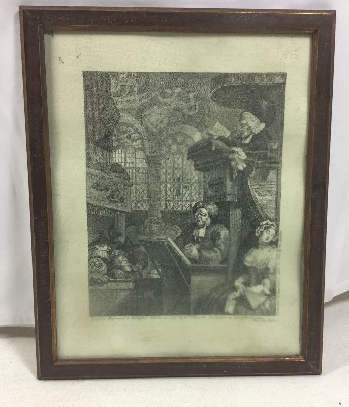 Framed etching