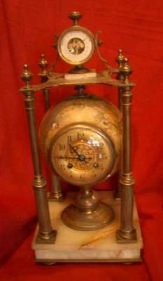 Unusual globe clock, 19th century