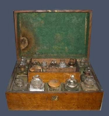 Oak medicine chest 19th c