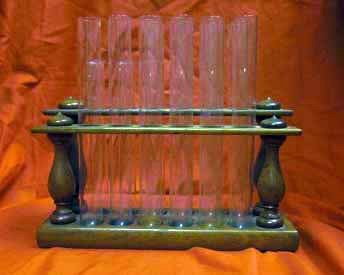 Antique Tiered Double Test Tube Rack 